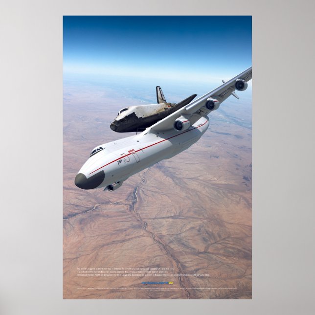 Póster Transportando Buran en cartel de Antonov An-225 (Frente)