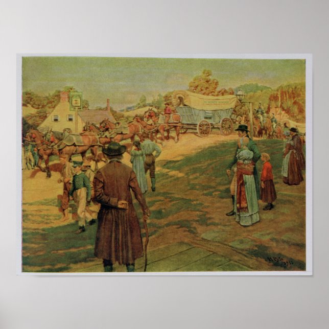 Póster Transportando polvo a Perry en el lago Erie, 1911 (Frente)