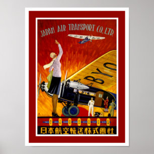 Póster Transporte aéreo de Japón