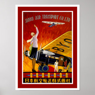 Póster Transporte aéreo de Japón