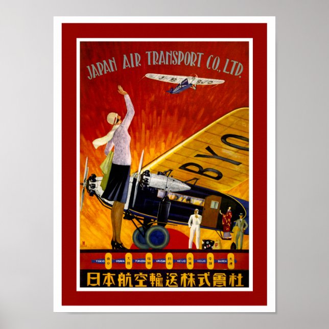 Póster Transporte aéreo de Japón (Frente)