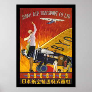 Póster Transporte aéreo de Japón
