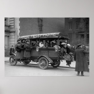 Póster Transporte de chicas de teléfono, 1916