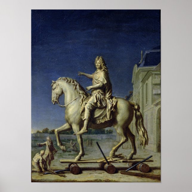 Póster Transporte de la estatua ecuestre de Luis (Frente)