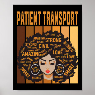 Póster Transporte de Pacientes Poderoso Mes de la Histori