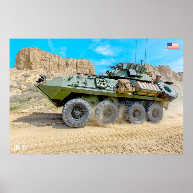 PÓSTER TRANSPORTE DE PERSONAL ARMADO - LAV-25 (Frente)