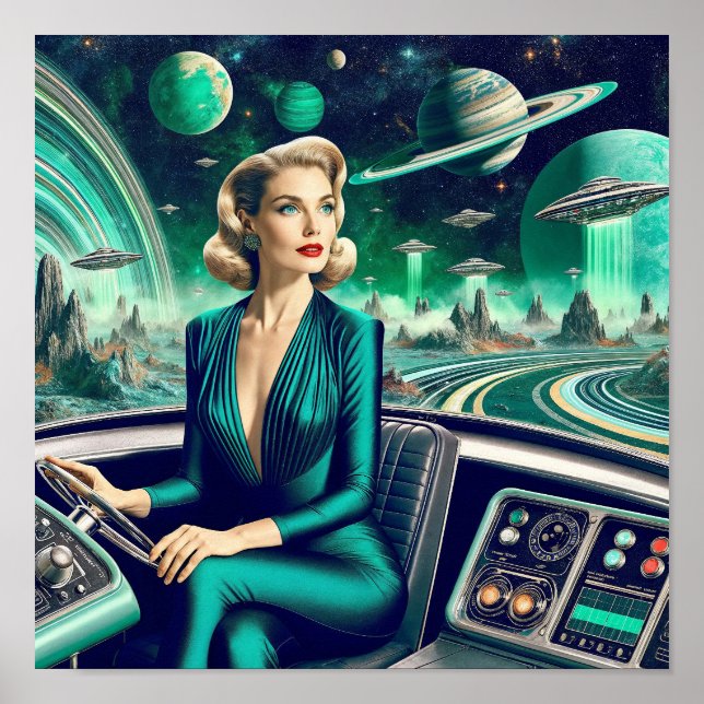 Póster Transporte Futurista (Frente)