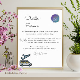 Póster Transporte gratuito para nuestros Bodas