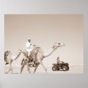 Póster transporte por desierto