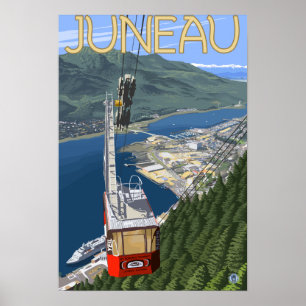 Póster Tranvía por Juneau, Poster de Viajes Vintage de Al