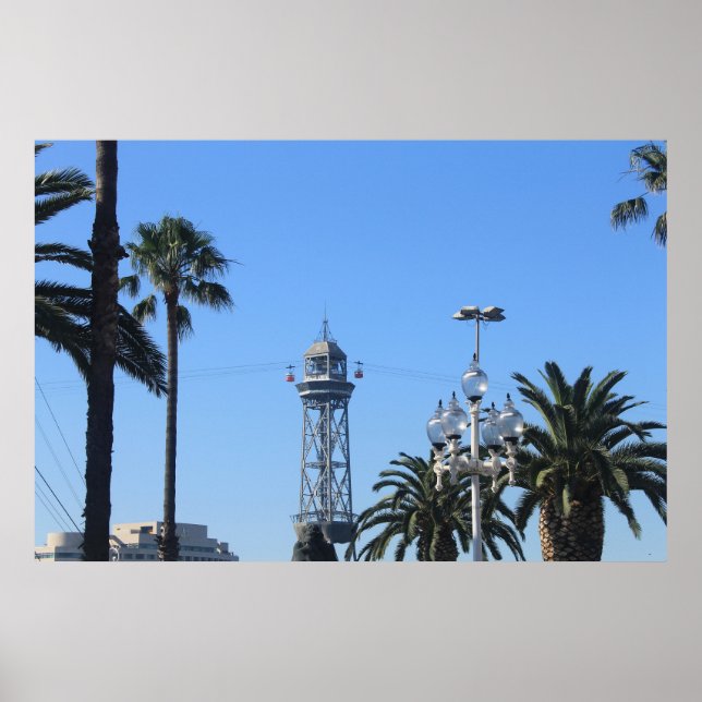 Póster Tranvías Aéreos de Barcelona (Frente)