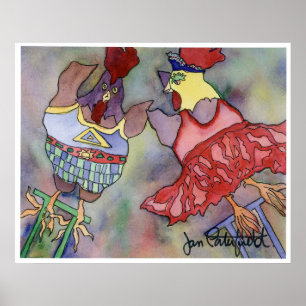 Póster Trapeze Chickens