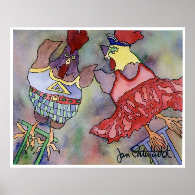 Póster Trapeze Chickens (Frente)