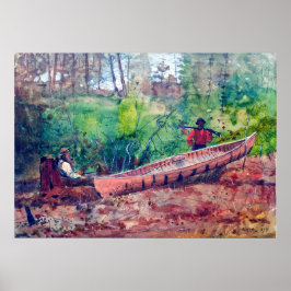 Póster Trappers Resting Winslow Homer 1874