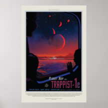TRAPPIST-1 System Planet 1e turismo espacial retro
