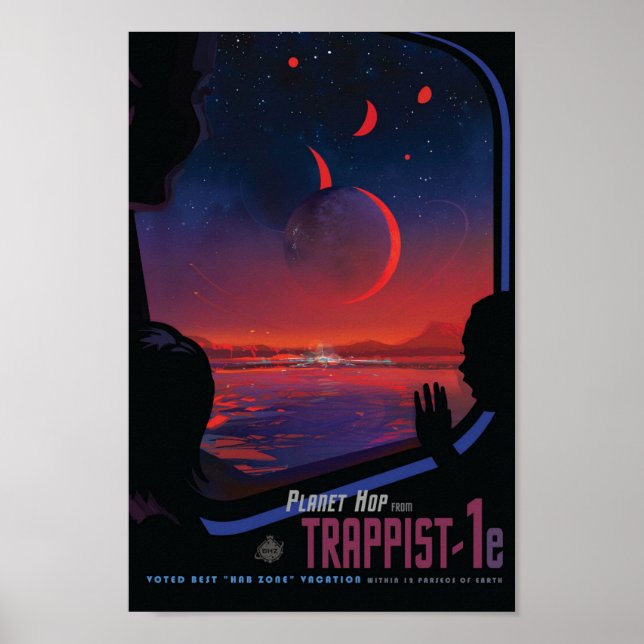 Póster TRAPPIST-1e Exoplanet Poster (Frente)