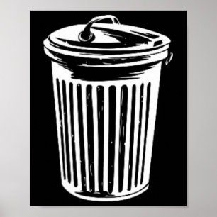 Póster Trash Can Halloween Costume Garaje Can Trashcan Co