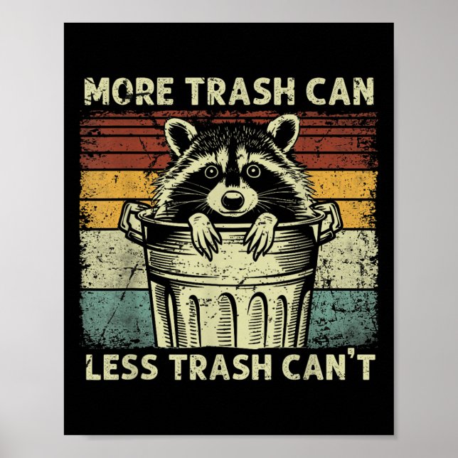 Póster Trash Panda Raccoon It's Called Trash Can Not Tras (Frente)
