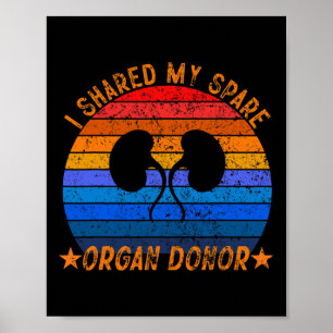 Póster Trasplante del donante Enfermedad renal Conciencia