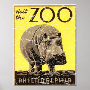 Póster Trastorno del zoológico de Filadelfia-Hippo