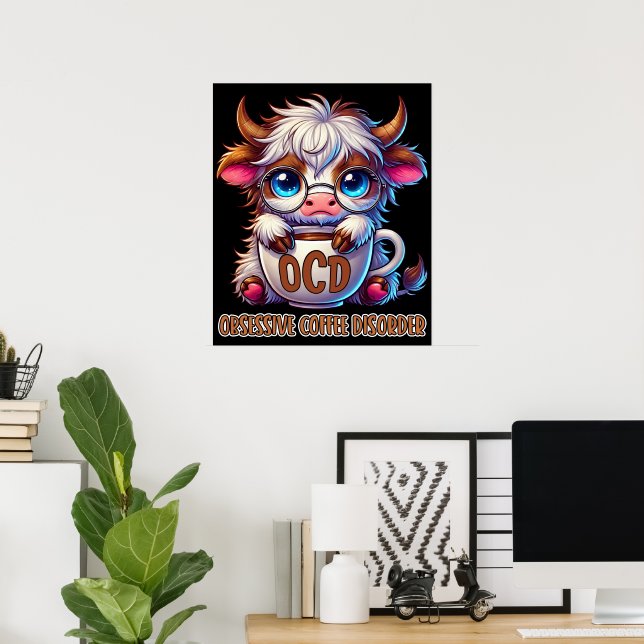 Póster Trastorno Obsesivo del Café (Oficina en casa)