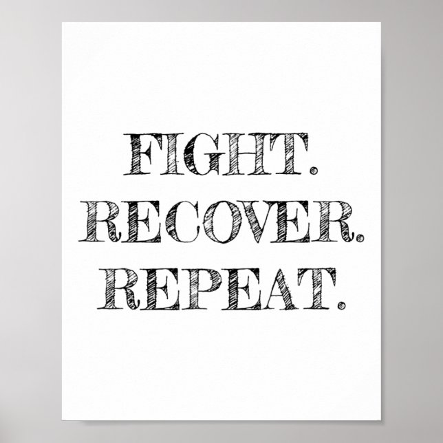 Póster Trastorno Recuperación Anorexia Conciencia sobre l (Frente)