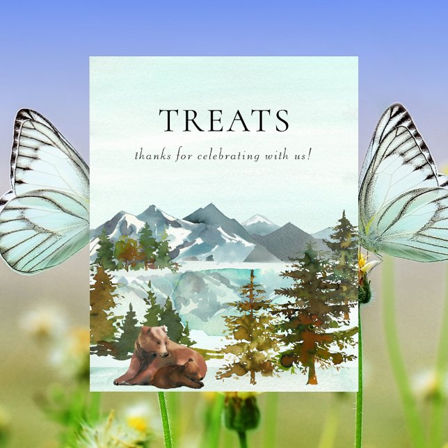 Póster Trata la mesa Adventure Rustic Bears Baby Shower (Subido por el creador)