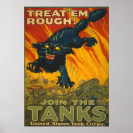 Póster Trátalos Rough - Únete a los tanques