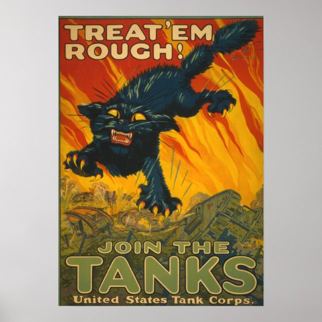 Póster Trátalos Rough - Únete a los tanques (Frente)