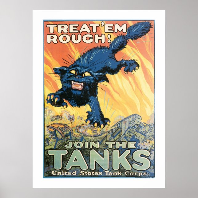 Póster Trátalos Rough - Únete a los tanques (Frente)
