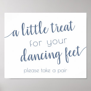 Póster Tratamiento simple para bailar pies Dusty Blue E