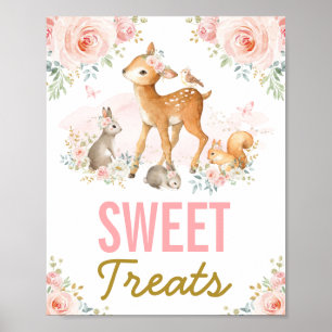 Póster Tratamientos dulces / Fiesta de animales de la Tie