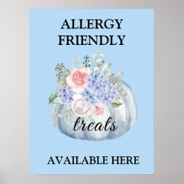 Póster Tratamientos verde azulados de color de calabaza