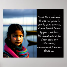 Póster Tratar el pozo de la Tierra | Poster del Chica de 