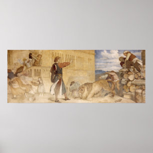 Póster Trató a los Leones como si estuviera bromeando