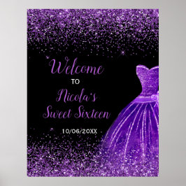 Póster Trato de bienvenida a los Purpurinas de Faux Dulce