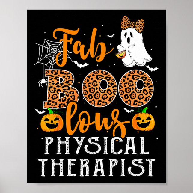 Póster Trato De Halloween De Leopardo Para Terapia Física (Frente)