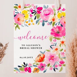 Póster Trato de novias con audaz floral bohemia
