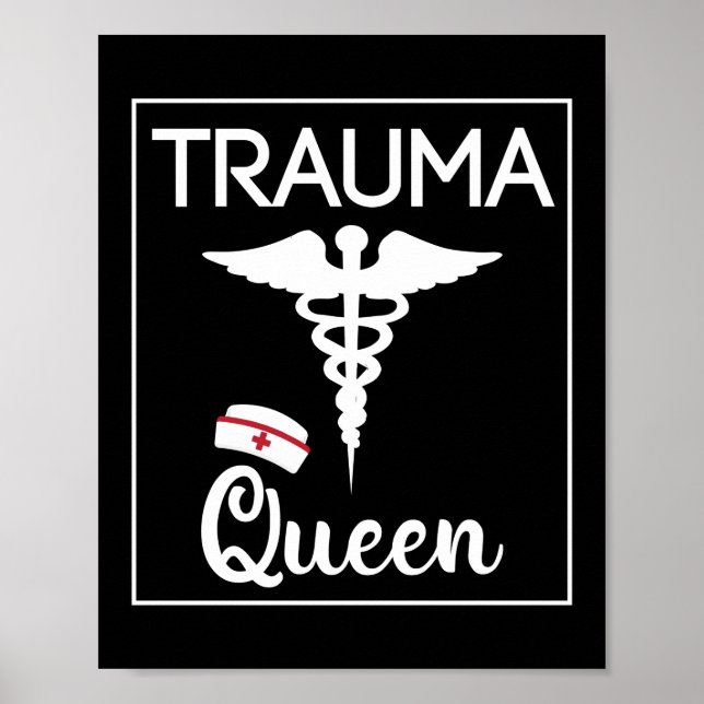 Póster Trauma Enfermera Reina de Trauma (Frente)