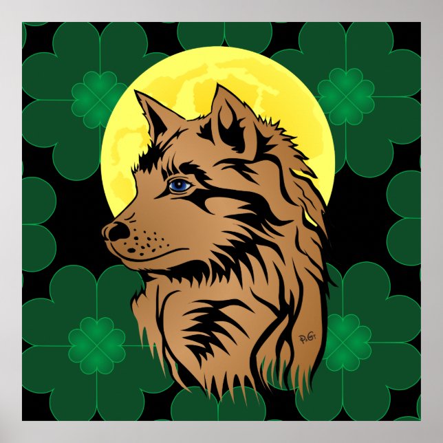 Póster träumender Wolfswelpe Poster (Frente)