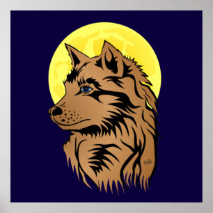 Póster träumender Wolfswelpe Poster