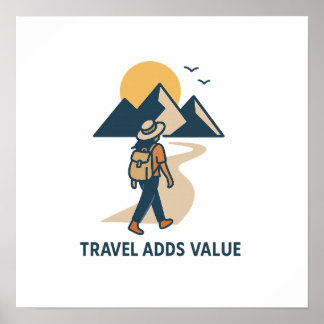 Póster Travel adds value