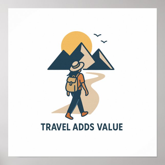 Póster Travel adds value (Frente)