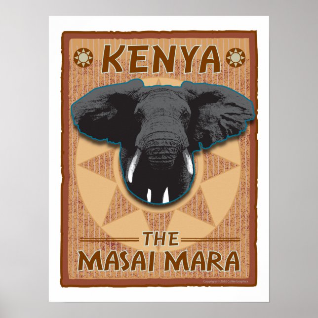 Póster TRAVEL-África-Kenya (Frente)