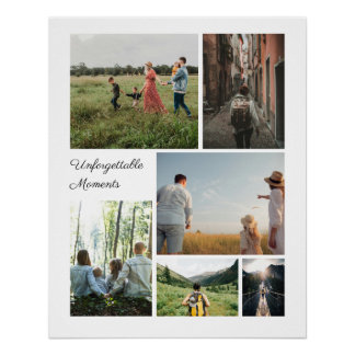 Póster Travel and Family Customizable Collage