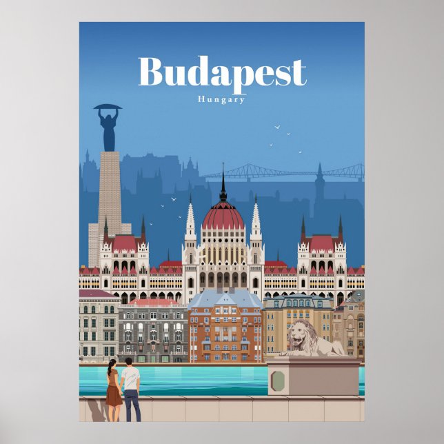 Póster Travel Art Travel To Budapest (Frente)