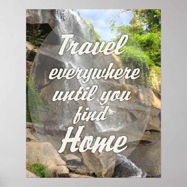 Póster Travel Everywhere - Waterfall Poster (Frente)