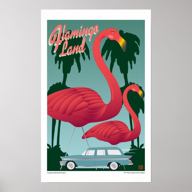 Póster TRAVEL-Flamingo Land (Frente)