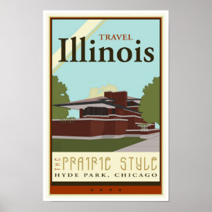 Póster Travel Illinois