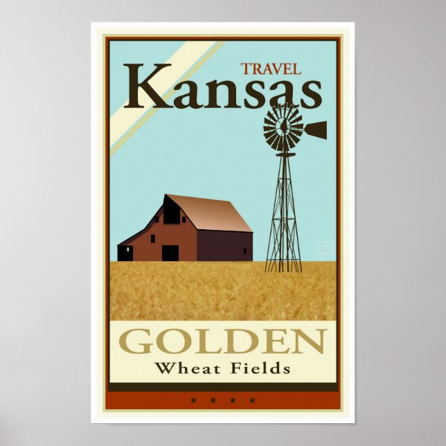 Póster Travel Kansas (Frente)